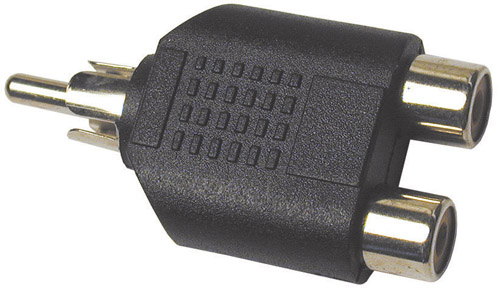 Adattatore spina rca/2 prese rca (1pz) blister