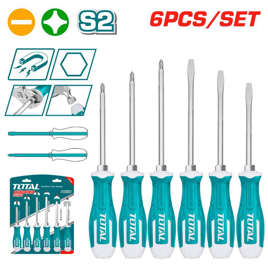 Set Cacciaviti a Testa battente da 6 pezzi THGSS2606