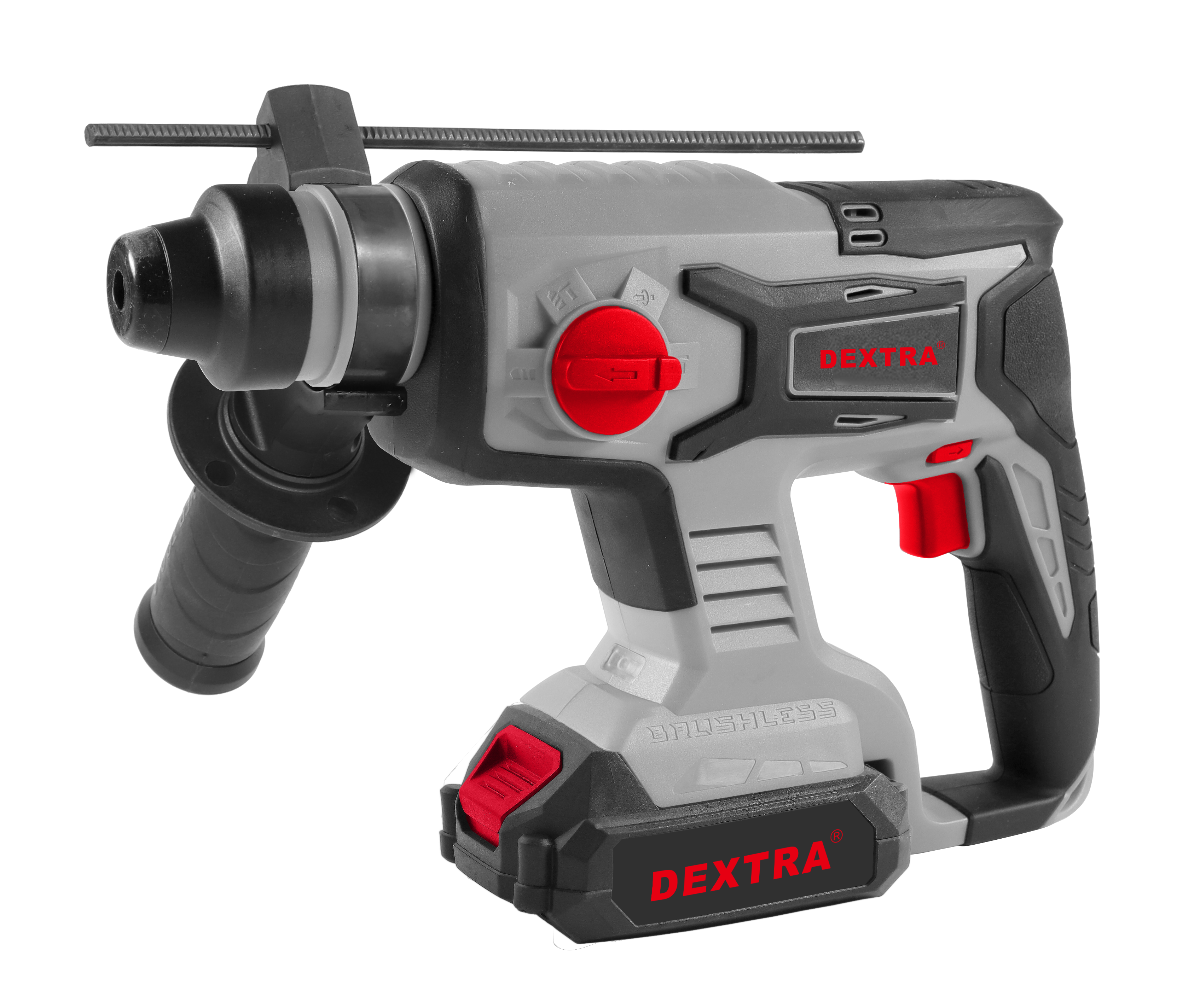 Martello tassellatore brushless SDS+ 20V 2 J con 4 funzioni DEXTRA