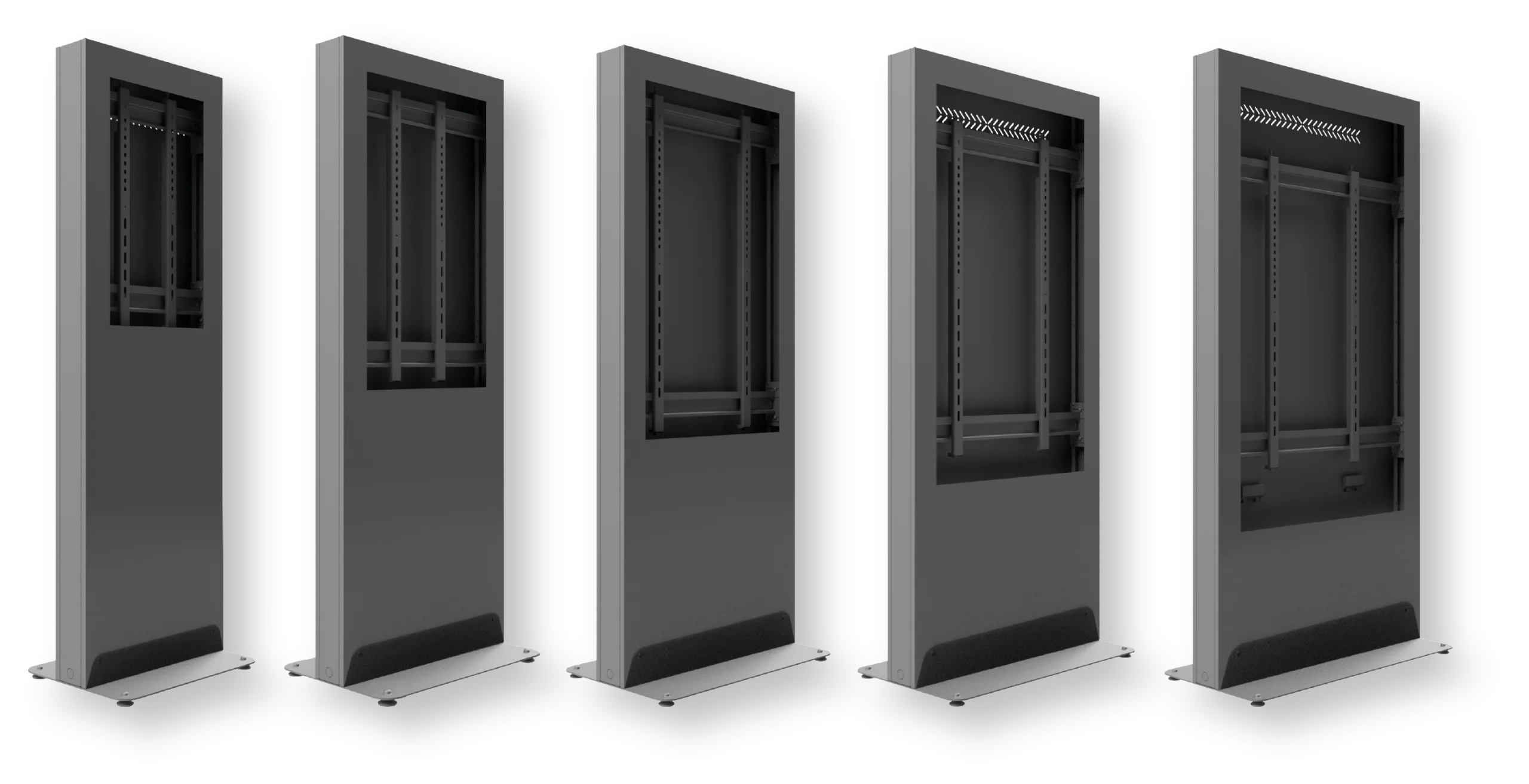 IDS10.49 - Infokiosk da interni con frontale in vetro per display 49".