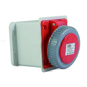 Presa Fissa Da Parete Ip44 3P+Neutro+Terra 16A 400V Rosso PR/VB003-C