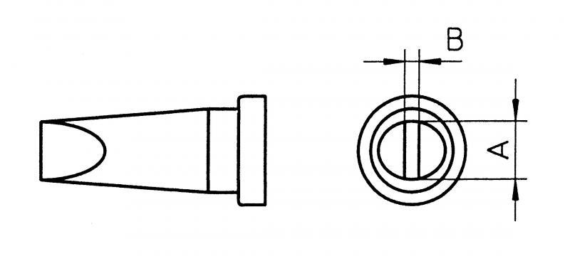 LT B HPB Punta a cacciavite Larga 2,4 mm Spessore B 0,8 mm max.Lungh. L 13,5 mm