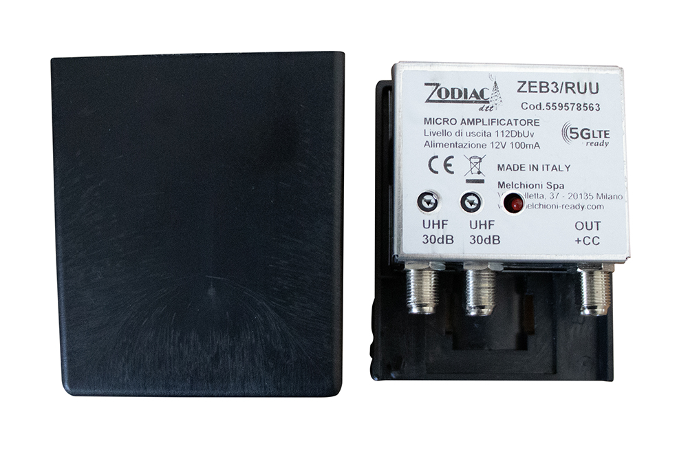 ZEB3RUU - Amplificatore DVB-T2  5G Free da palo a 2 ingressi in banda UHF