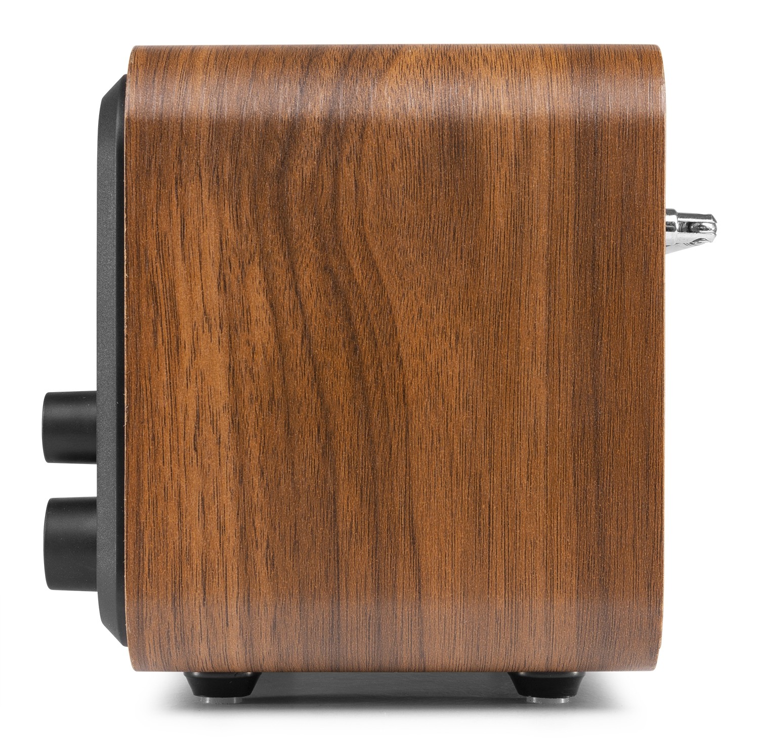 Milano, Radio DAB+/FM con batteria ricaricabile, BT e display, colore noce