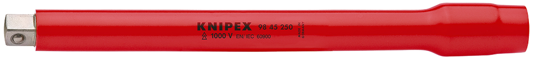 Prolunga con attacco quadro 3/8" o 1/2" 98 45 250, isolamento a 1000V
