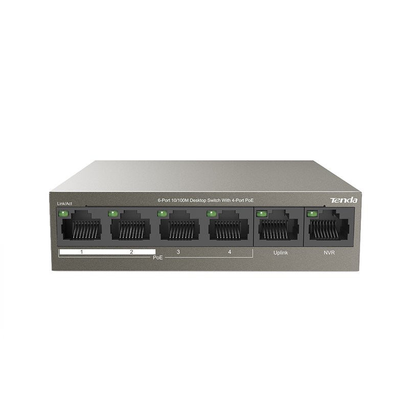TEF1106P-4-63W - Switch 6-Port 10/100M Desktop Switch con 4-Port PoE