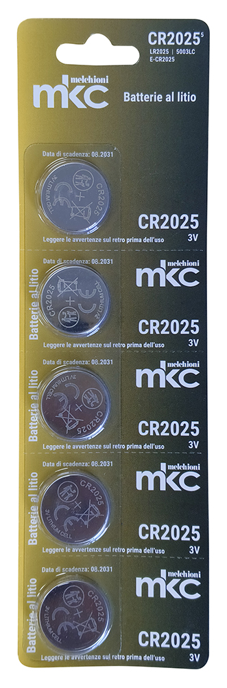 BATTERIA CR2025 LITIO 3V MKC BLISTER 5PZ