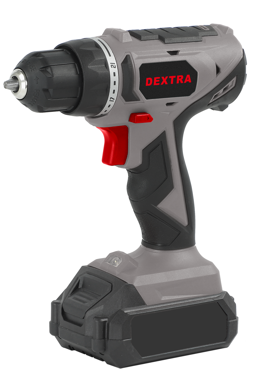 Trapano avvitatore compatto 20V 35 N·m con mandrino 10 mm DEXTRA