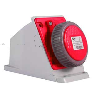 Presa Fissa Inclinata Ip44 3P+Neutro+Terra 16A 400V Rosso PR/VB113-C