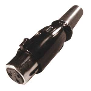 Presa Volante Microfonica 3 Poli Nero PR/898N-C