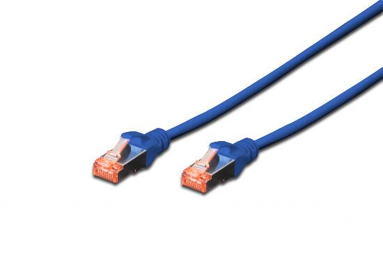 Digitus DK1644010B - Cavo Patch S-FTP CAT6, CU, 26AWG, guaina LSZH, colore blu, lunghezza 1mt.