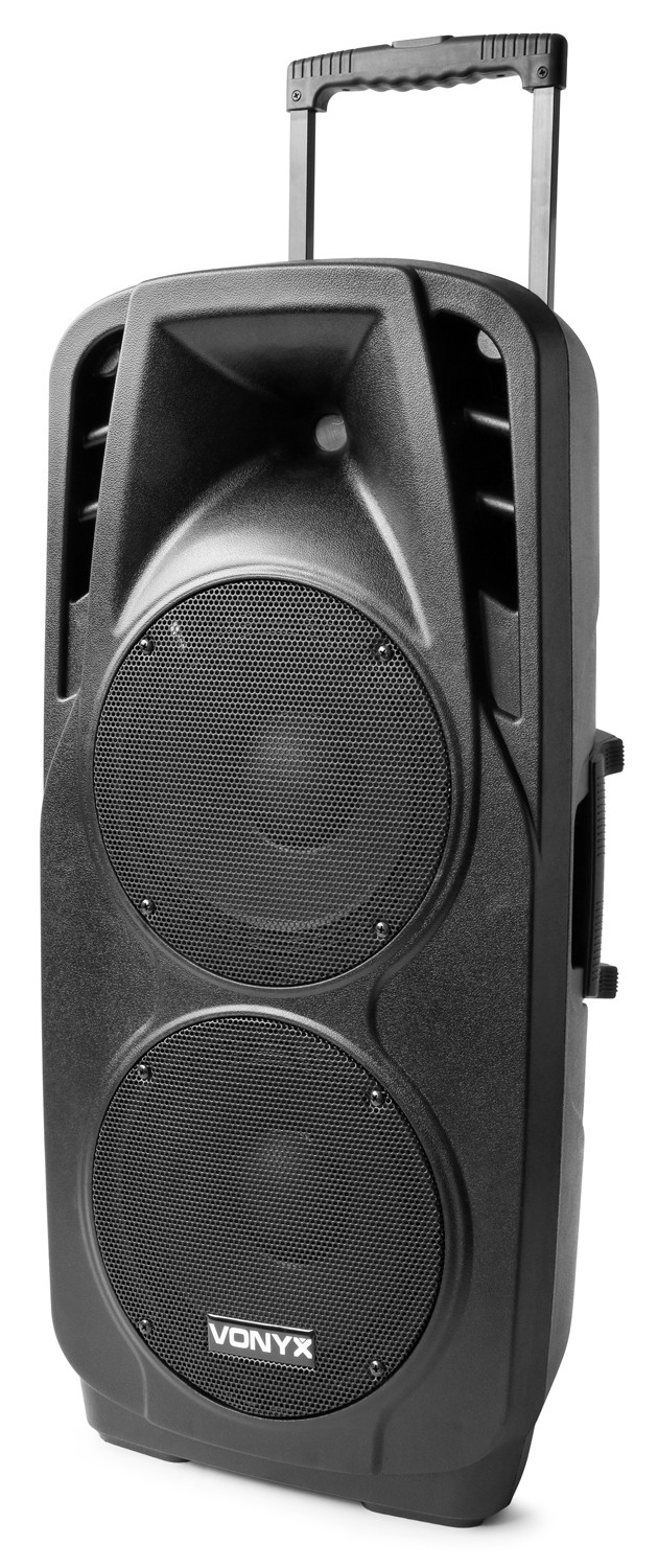 Diffusore portatile da 1000W 2x 10" con 2 radiocomandi UHF mod. SPX-PA9210