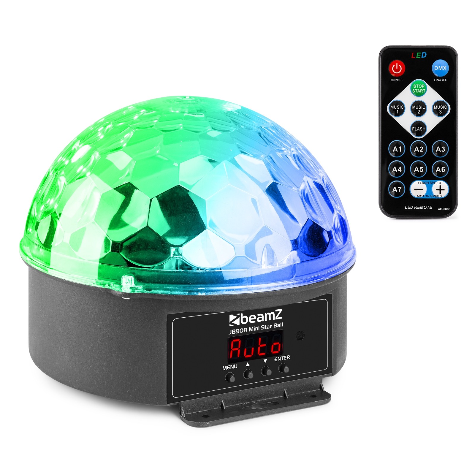 Mini Star Ball DMX LED 9 colori, Mod. JB90R