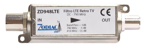 ZD81948LE -Filtro LTE retro TV, connettori tipo IEC