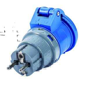 Adattatore Da Spina Schuko 16A A Spina  Ind.2Poli +Terra 230V AD/VB750-C