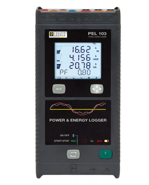 Chauvin Arnoux PEL103 Logger di potenza senza captori di corrente P01157153