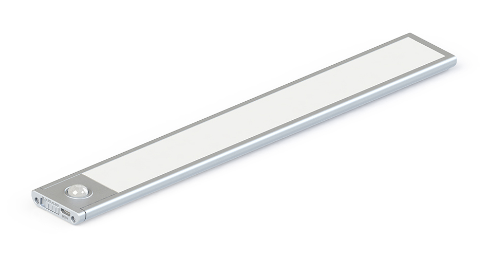Barra LED slim 5VDC 3000k 30CM PIR a batteria