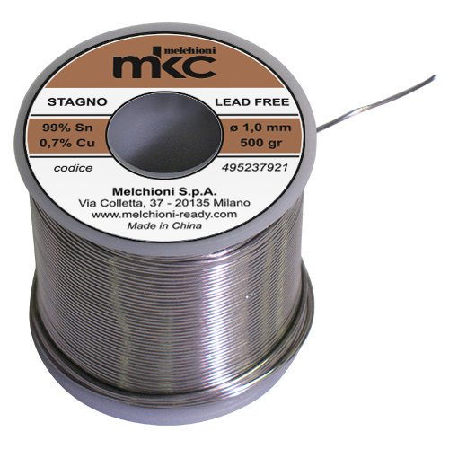 Stagno in rocchetto LEAD FREE 99/1  1,0mm 500gr