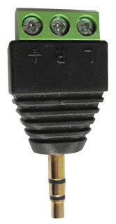 Adatt. da spina jack 3,5mm stereo a morsetti a vite