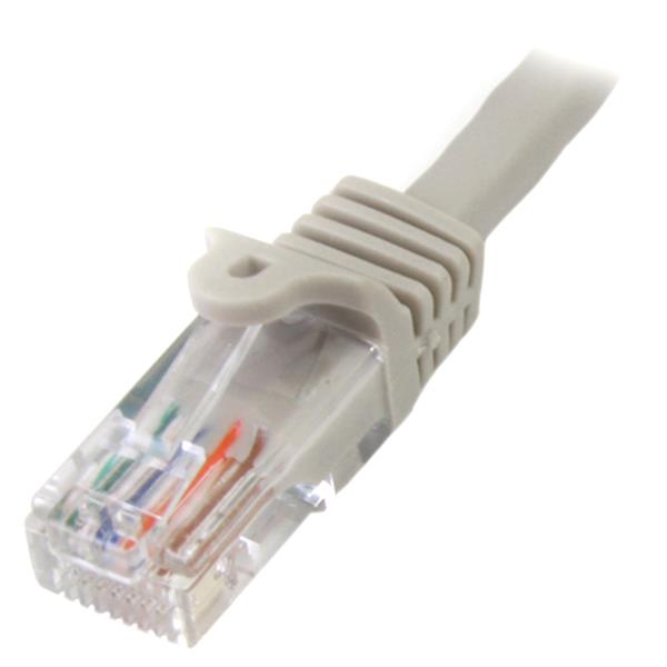 Startech.com 45PAT7MGR Cavo di Rete da 7m Grigio Cat5e Ethernet RJ45 Antigroviglio - Cavo Patch Snagless