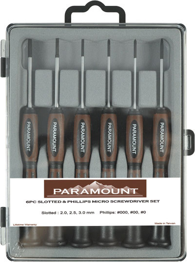 Set 6 micro cacciaviti di precisione con custodia.