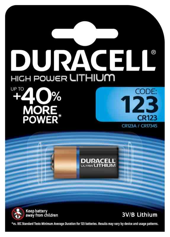 Duracell Litio 123 Ultra M3 Foto in blister da 1 pila