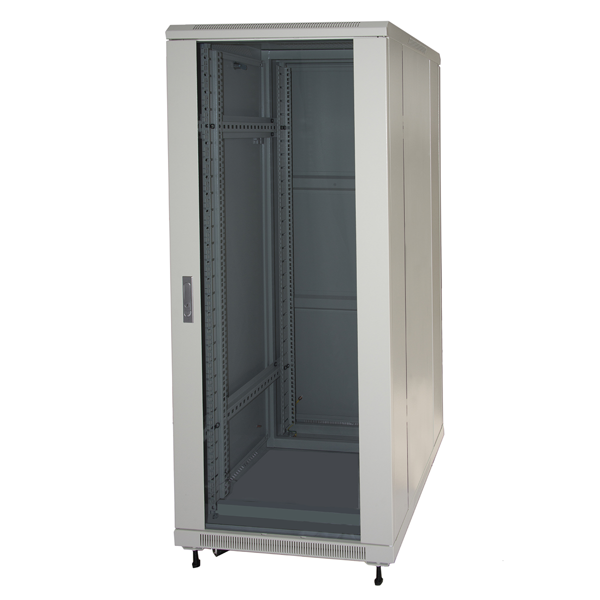 MK1922U66GR - ARMADIO RACK PER RETI 19 22U (A)1166, (L)600, (P)600 COLORE GRIGIO PORTA VETRO