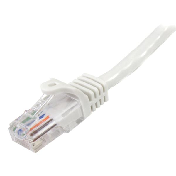 Startech.com 45PAT7MWH Cavo di Rete da 7m Bianco Cat5e Ethernet RJ45 Antigroviglio - Cavo Patch Snagless