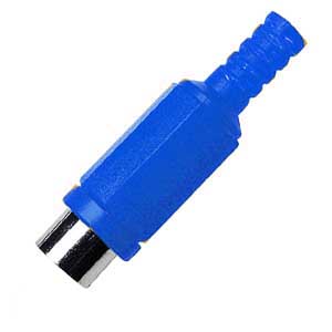 Presa Volante Coassiale Con Guidacavo Blu RCA/399B-I
