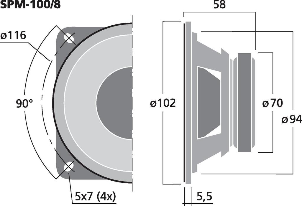 SPM-100/8 - Woofer HiFi