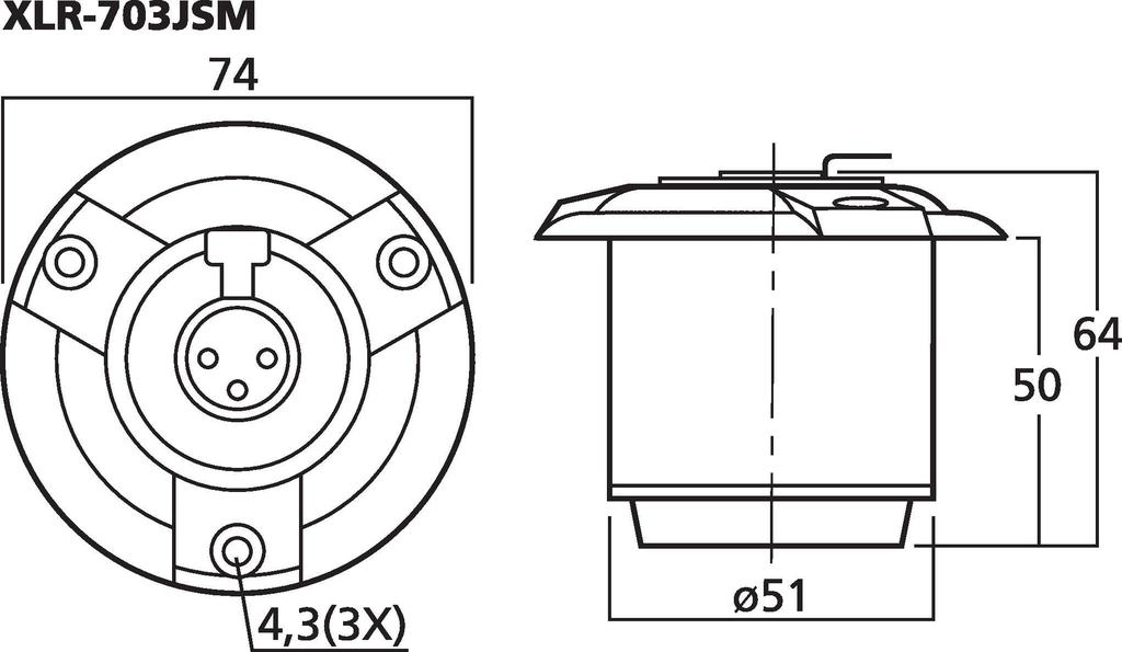 XLR-703JSM - Base Shockmount con Presa XLR