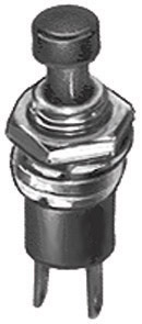 Pulsante miniatura unipolare con autoritorno n.c. on-off 1a-125v rosso