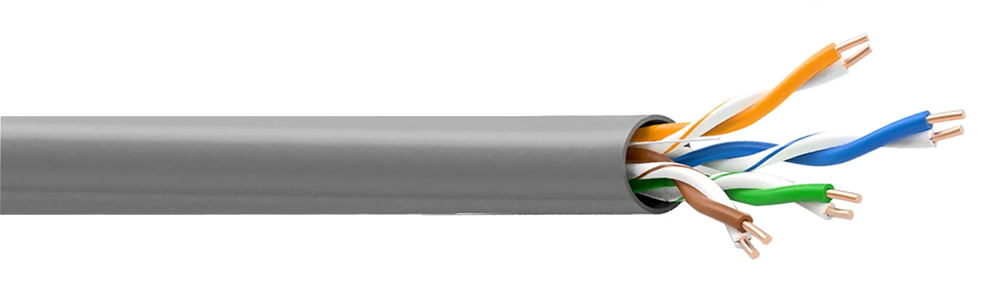 MK-5EUSCCA.305 Cavo CAT5E UTP solido in CCA, 305mt., Guaina LSZH