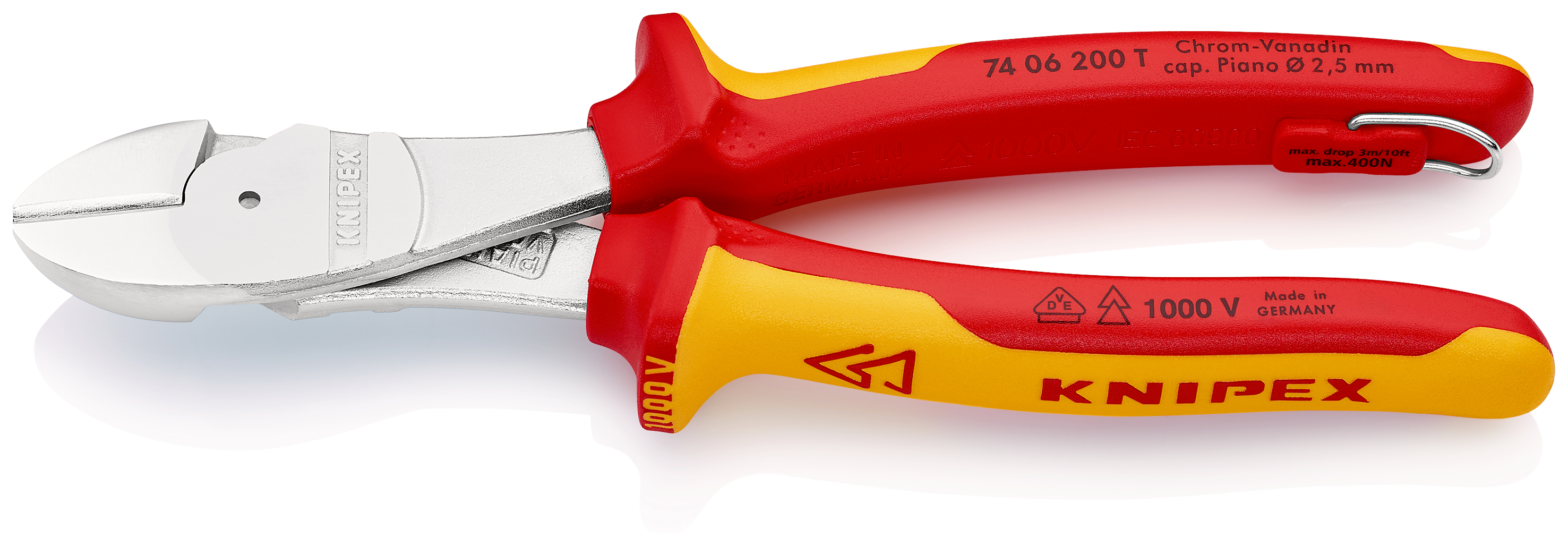 Tronchese laterale per meccanica TT 74 06 200 T BK, isolamento a 1000V