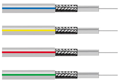 ZDA-5.0V - Cavo coassiale  75 Ohm, verde, conduttori in rame, diametro 5 mm, classe A, pull box  150mt.