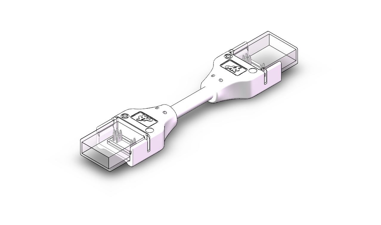 Connettore waterproof strip - strip con cavetto 17cm, dual color, board 10mm 3 pin IP65