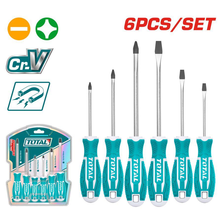 Set Cacciaviti Professionali da 6 pezzi THT250606