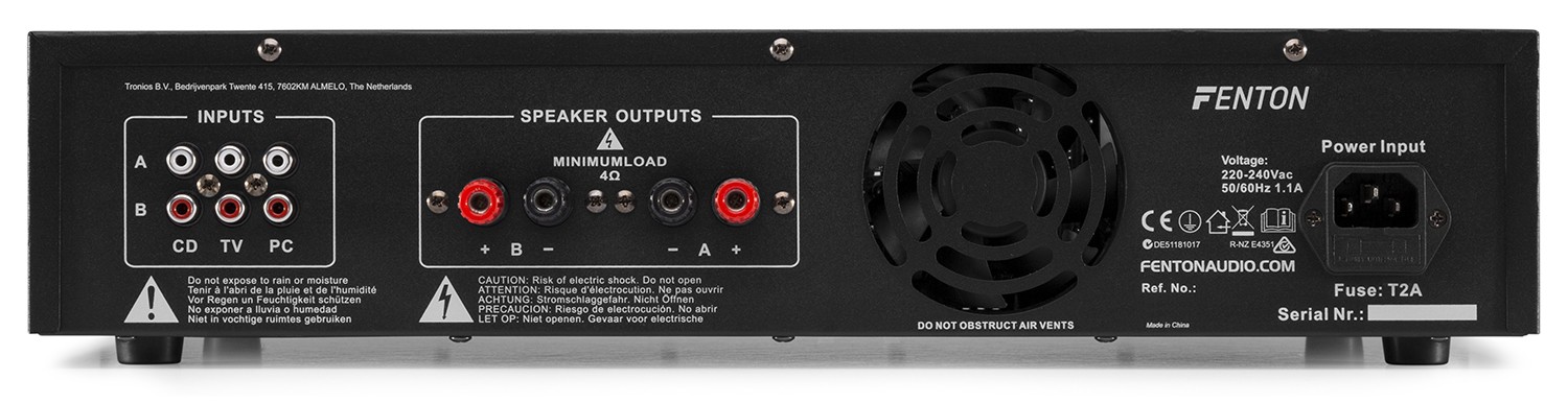 Amplificatore 2 canali da 1000W (2x500W) con bluetooth FPL