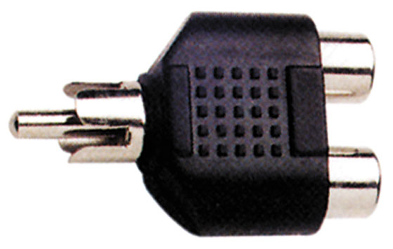 Adattatore spina rca - 2 prese rca CT1258