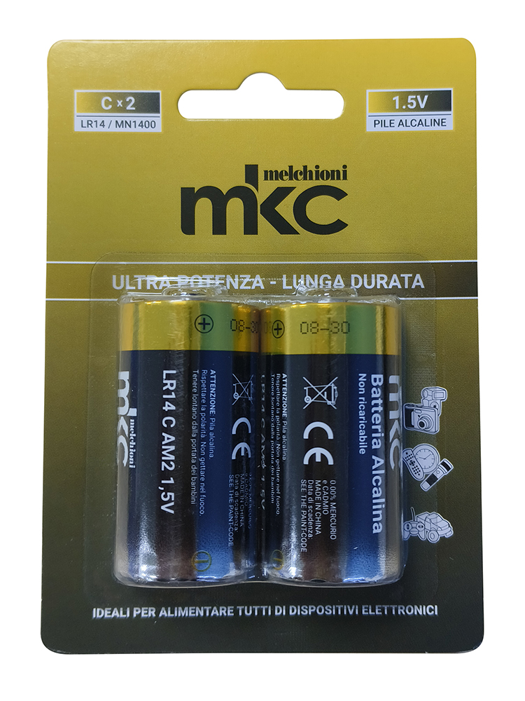 BATTERIA LR14 C ALCALINA MKC BLISTER 2 PZ