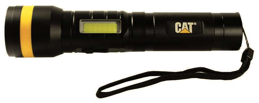 CAT CT6315 | Torcia tattica a doppio LED dimmerabile 1200 Lumen con ricarica USB e funzione power bank
