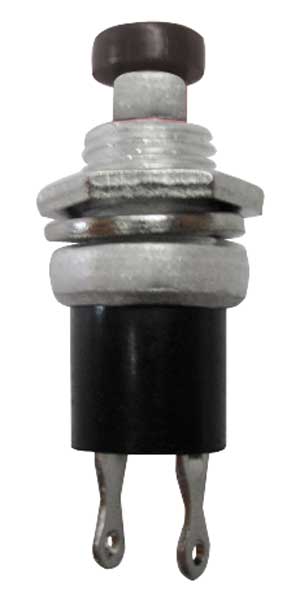 Pulsante Metal N.A. Sald. 3A-125V Nero NAP/49N-I