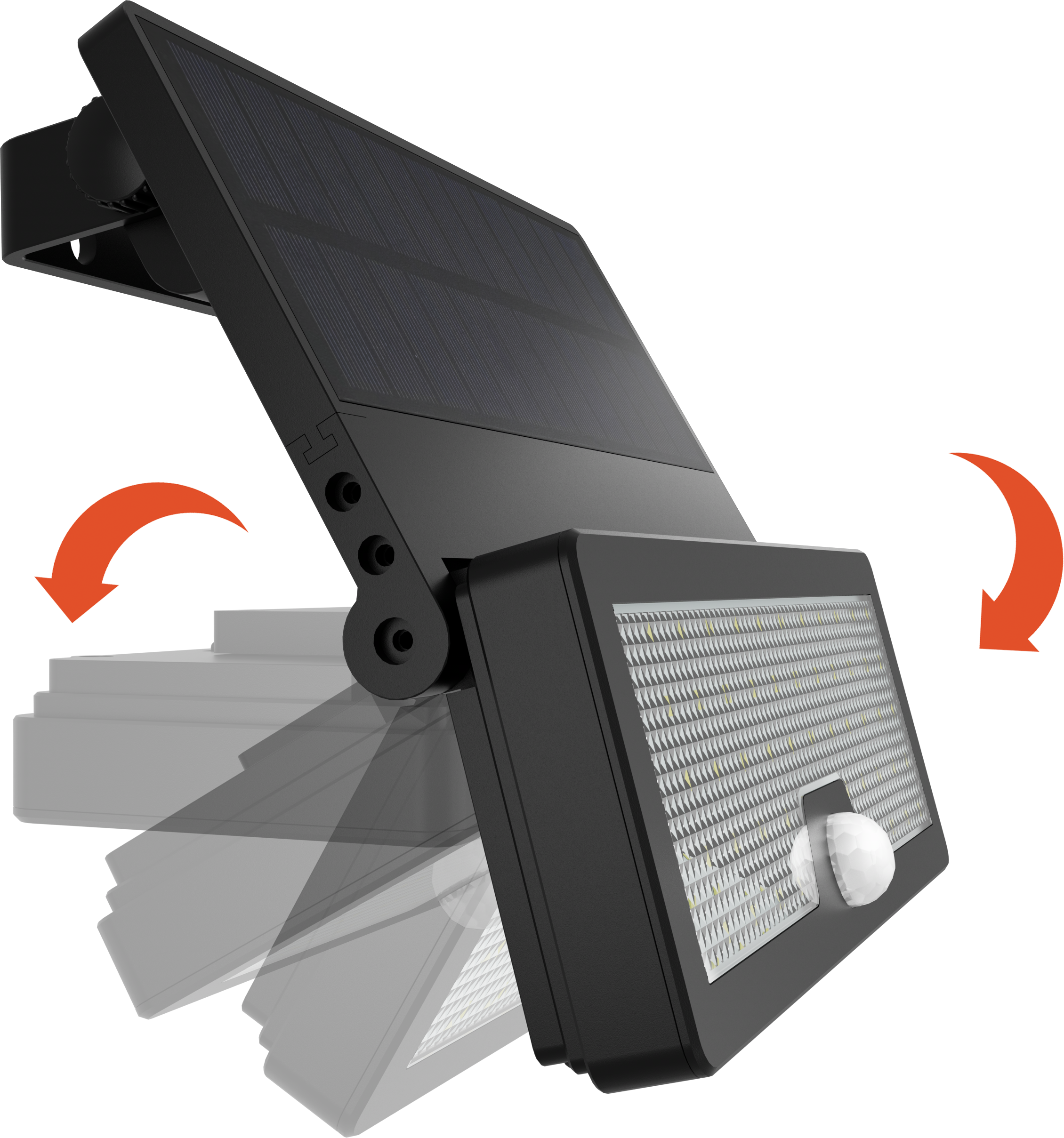 PICCO 8W - faretto solare a batteria, orientabile 8Wcon sesnore PIR