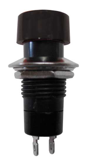Pulsante N.A. Sald. 25V Nero Push On NAP/46N-C