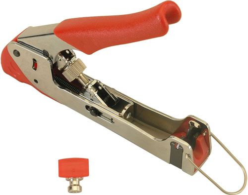 Pinza per connettori f/bnc/rca a compressione rg59-rg6 HT-H518G