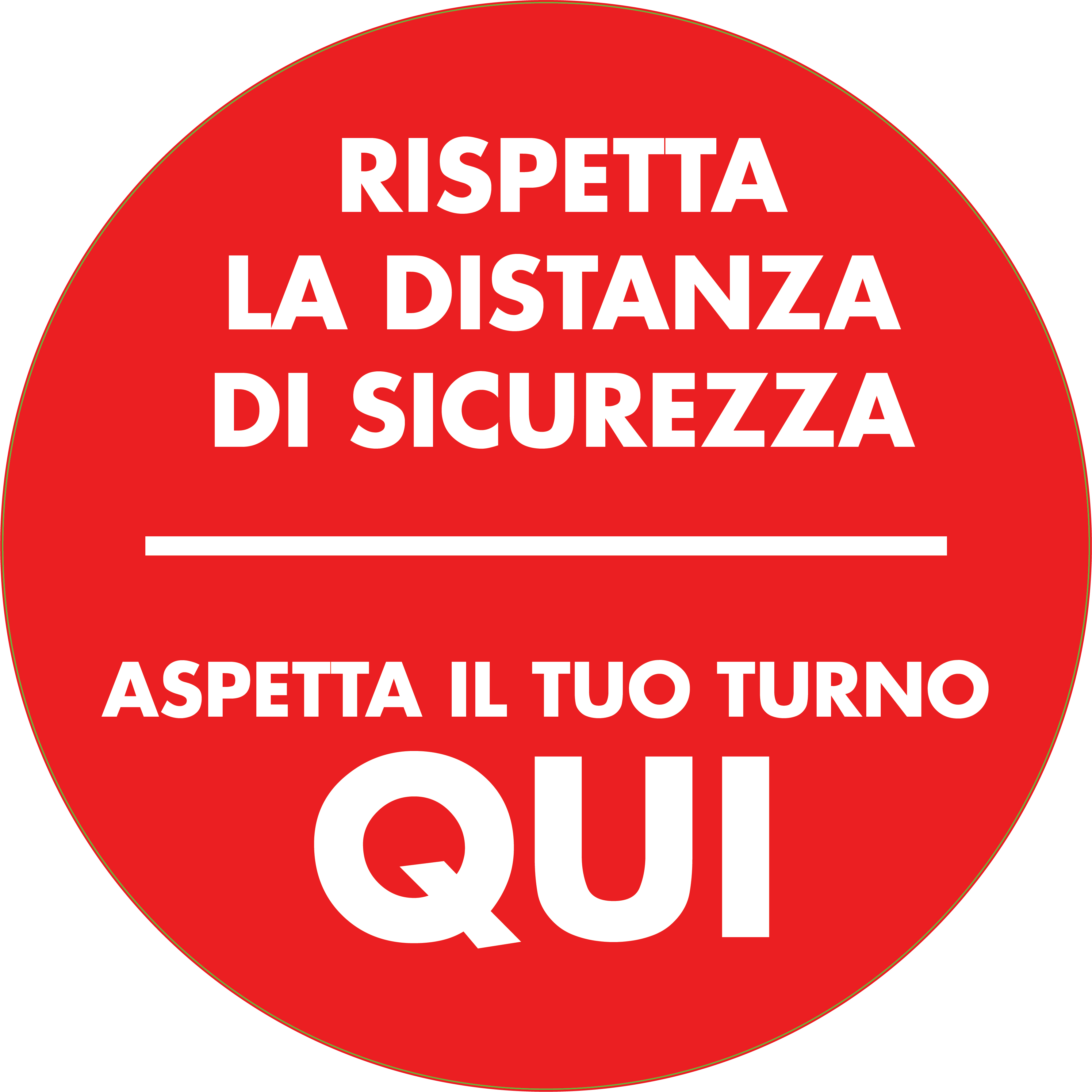Vetrofania 300mm Aspetta qui il tuo turno