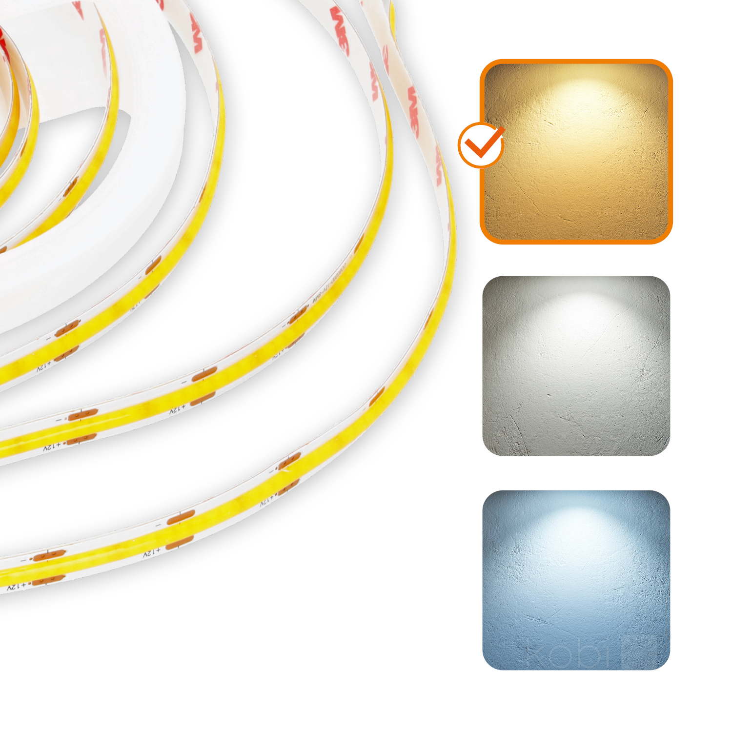 Striscia LED COB 320LED 12V IP20 3000k