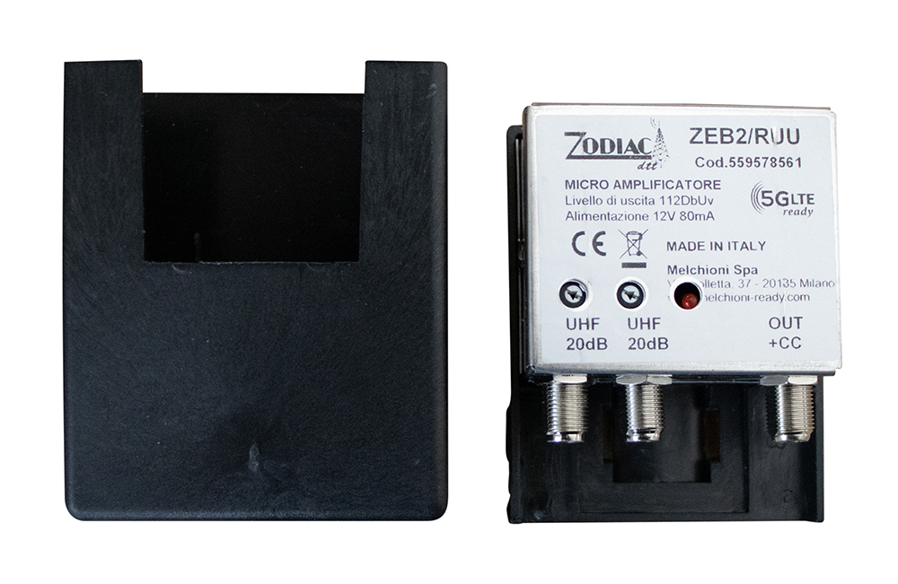 ZEB2RUU - Amplificatore DVB-T2  5G Free da palo con 2 ingressi in banda UHF