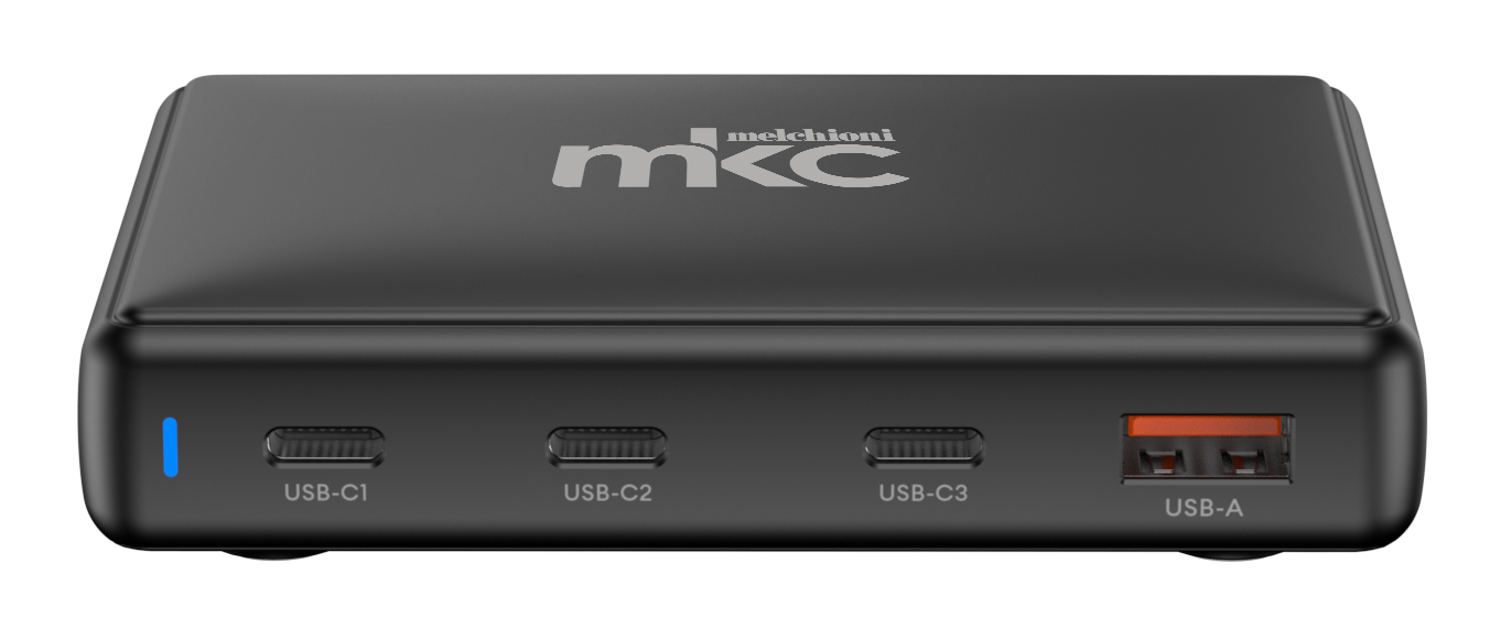 Caricabatterie USB GAN 140W PD 3 USB-C + 1 USB-A Nero