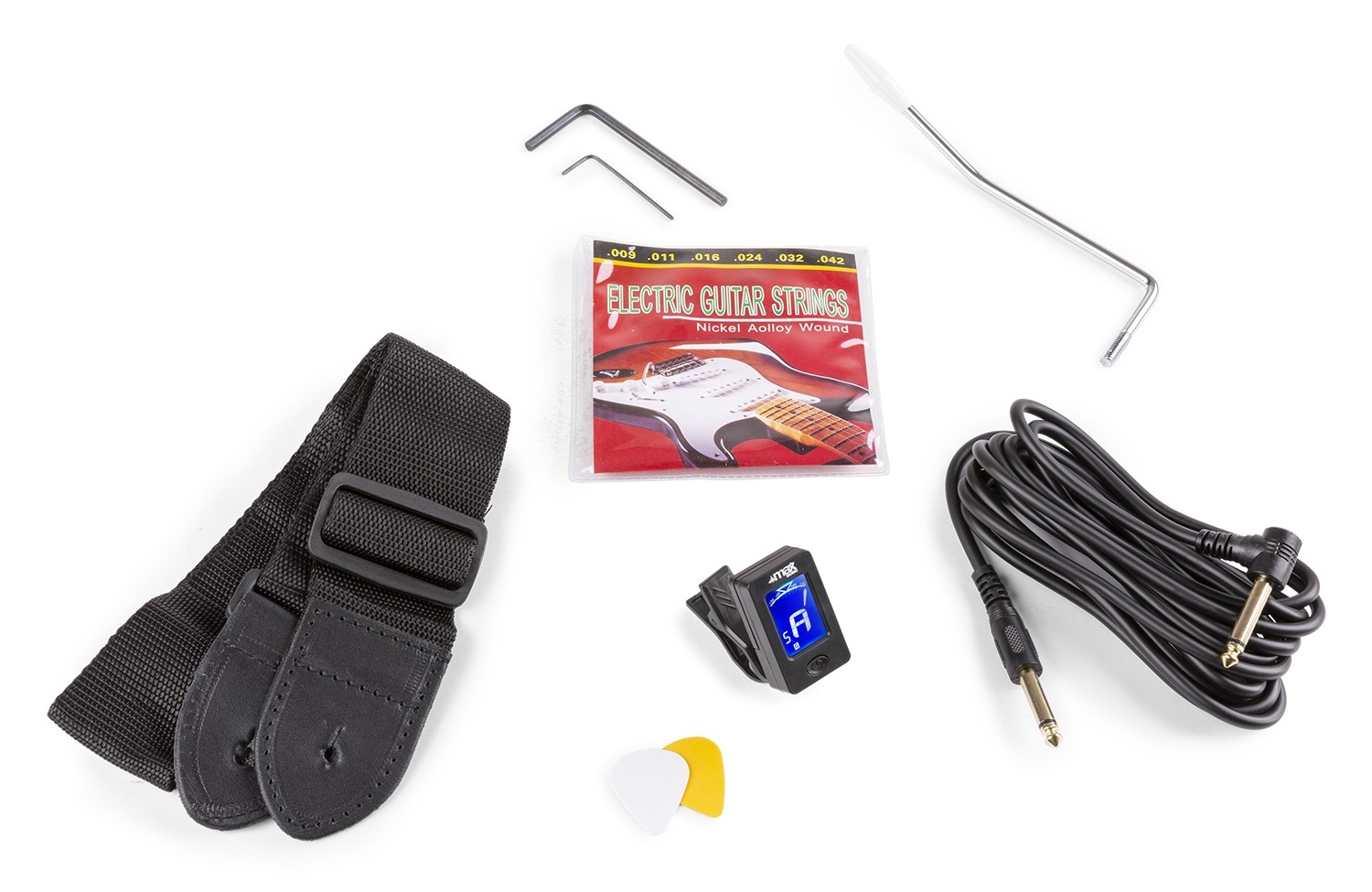 Set Chitarra elettrica + Amplificatore + Accessori Mod.Gig Kit rossa